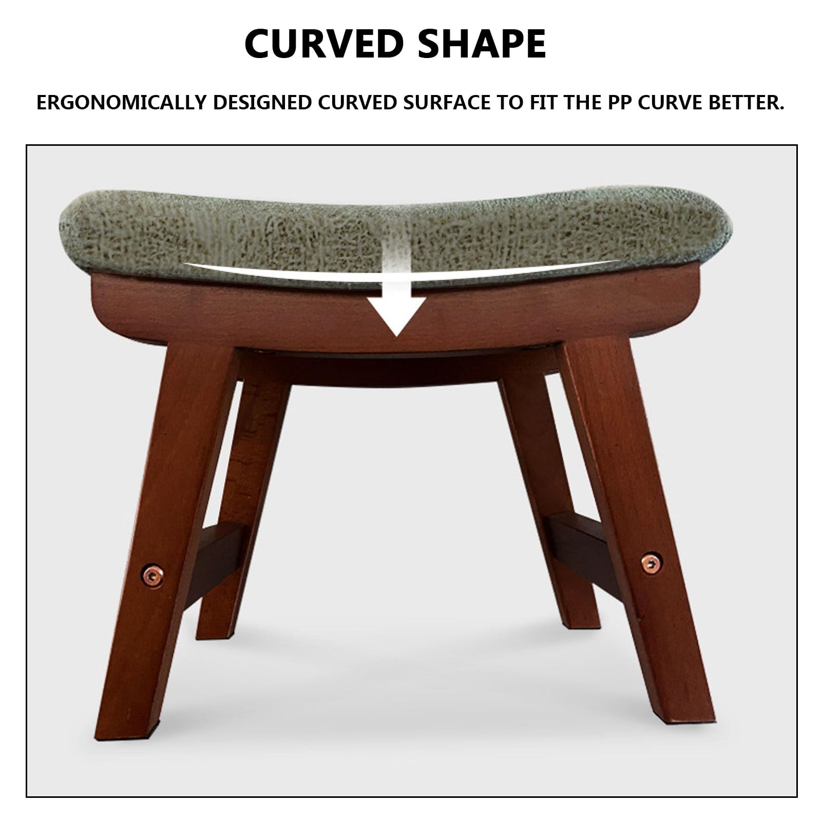 Amazon.com: Ottoman Foot Stool, Wood Pouffe Chair Triangle Ottoman